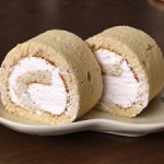 上新粉のイチゴロールケーキ