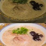 豚骨ラーメン写真のビフォー・アフター