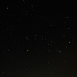東の空にオリオン座