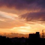 X-E1で撮影した雨の日の夕暮れ