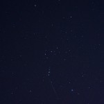ふたご座流星群の流れ星