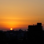 正月二日目の日の入り