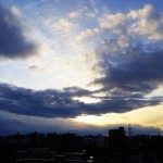 お正月三日目の夕暮れ