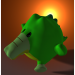 123D Creatureで作ったワニのキャラクター