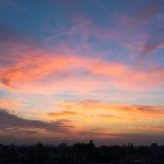 刻々と変化する夕暮れ